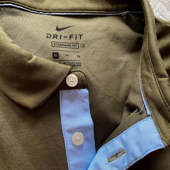 Nwt Rare$90 Nike Men's Dri-FIT Player LS Polo Shirt Olive Green XL CK5907 222 - Picture 2 of 5